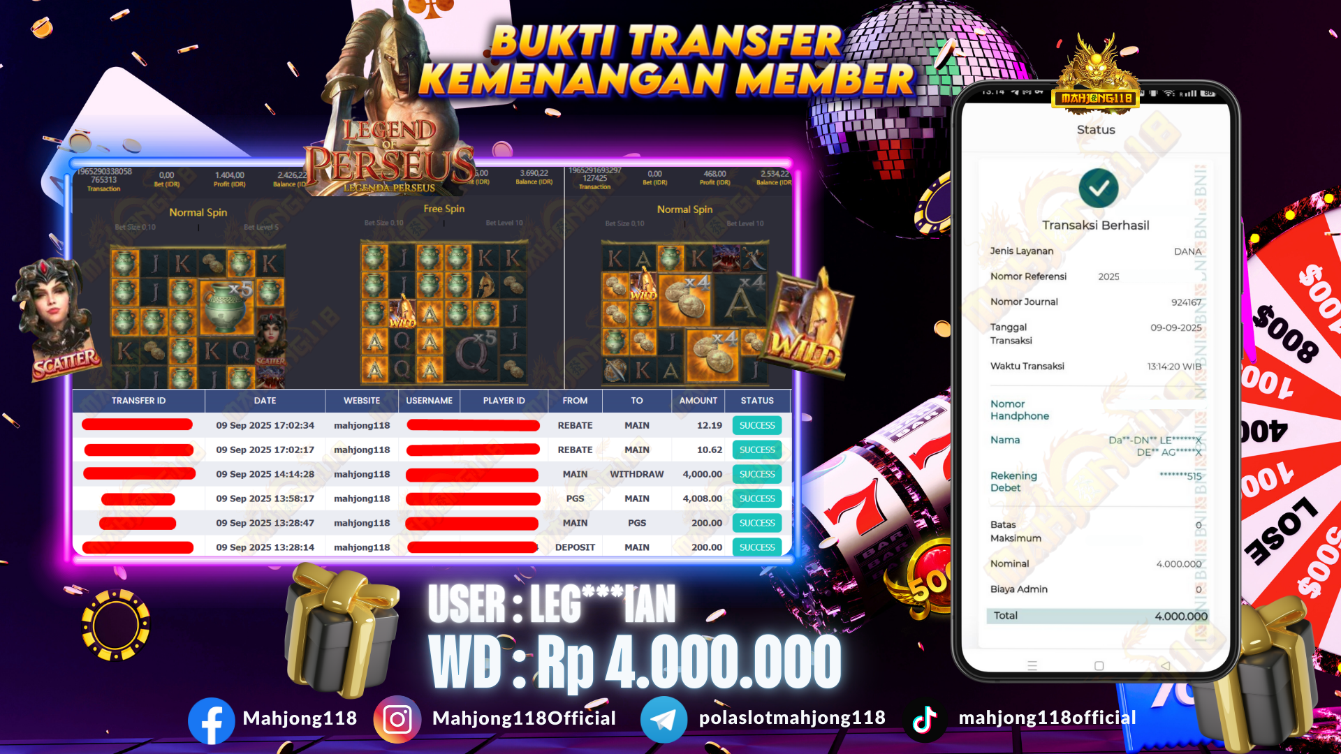 MAHJONG118 JACKPOT SLOT Wild Ape Rp 4.000.000,– LUNAS